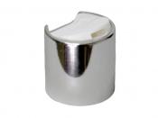 Disc Cap 20/410 Shiny Silver w/White Depressor